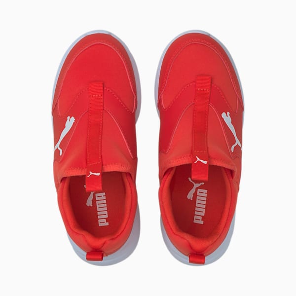 Fun Racer Slip On Kids' Sneakers, Poppy Red-Puma White, extralarge-IND