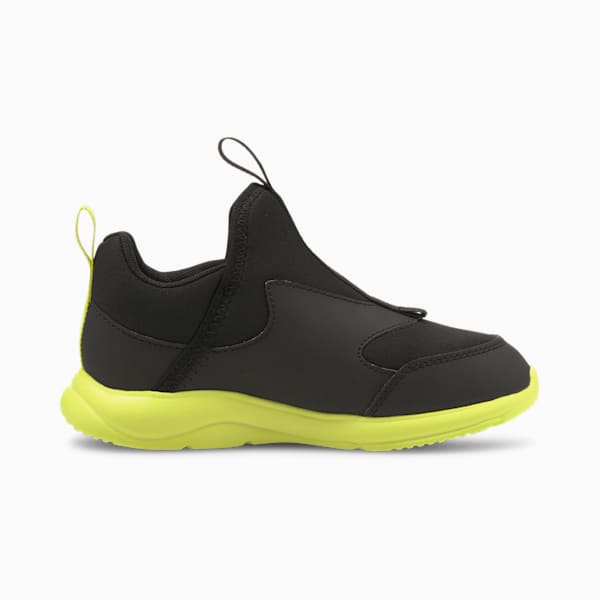 Fun Racer Little Kids' Slip-On Shoes, Puma Black-Nrgy Yellow, extralarge