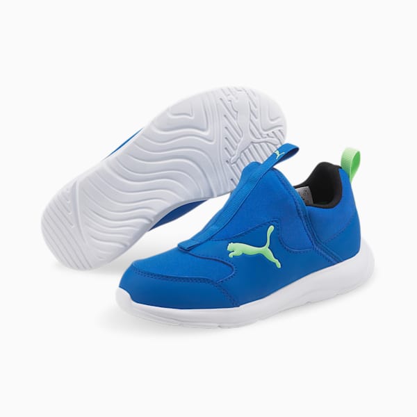 Fun Racer Slip On Kids' Sneakers, Victoria Blue-Paradise Green, extralarge-IND
