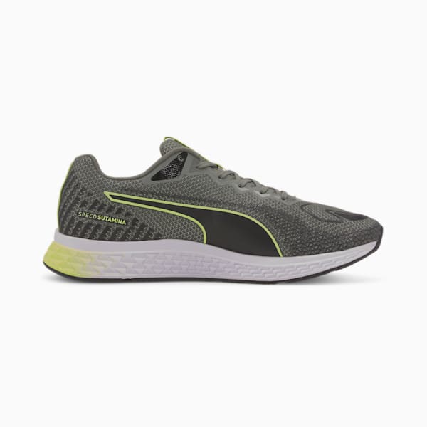 SPEED Sutamina 2 Men's Running Shoes, Ultra Gray-Puma Black-Fizzy Yellow, extralarge-IND
