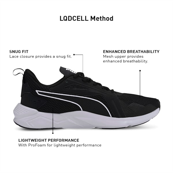 LQDCELL Method Men's Training Shoes, Puma Black-Puma White, extralarge-IND