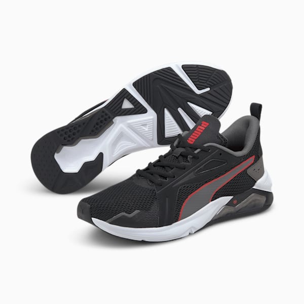 LQDCELL Method Men's Training Shoes, Puma Black-CASTLEROCK-Poppy Red, extralarge