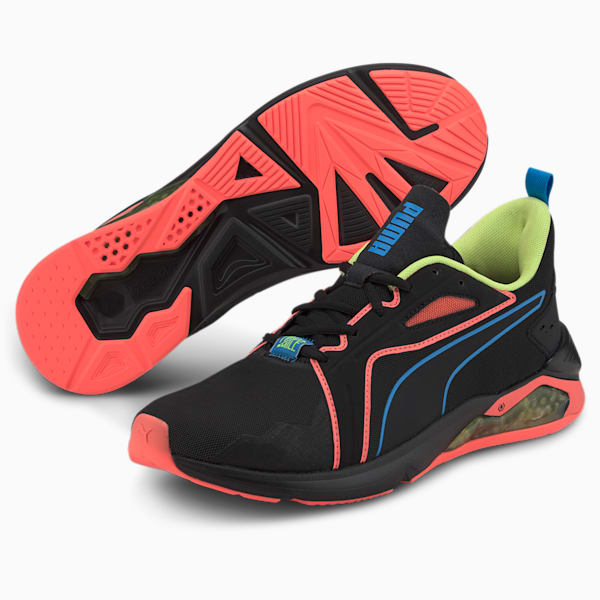 PUMA x FIRST MILE LQDCELL Method Xtreme Men's Training Shoes, Black-Orange-Yellow, extralarge