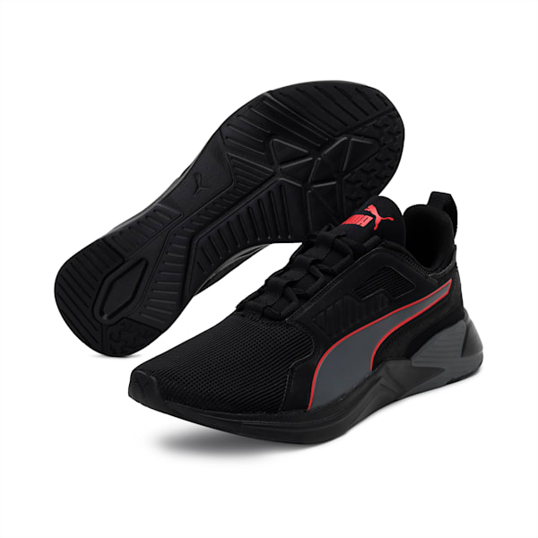 Disperse XT Men's Training Shoes, Puma Black-Poppy Red-CASTLEROCK, extralarge-IND