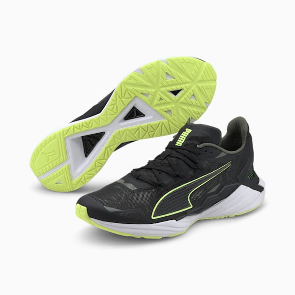 UltraRide ProFoam Men's Running Shoes, Puma Black-Elektro Green-Puma White, extralarge-AUS
