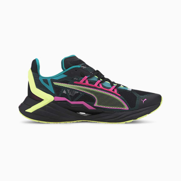 PUMA x FIRST MILE UltraRide Xtreme Women's Running Shoes, Puma Black-Viridian Green-Luminous Pink, extralarge-AUS