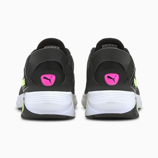 LQDCELL Method Women's Training Shoes, Puma Black-Fizzy Yellow-Luminous Pink, extralarge-IND
