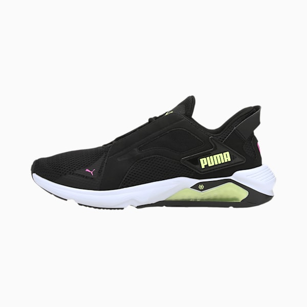 LQDCELL Method Women's Training Shoes, Puma Black-Fizzy Yellow-Luminous Pink, extralarge-IND