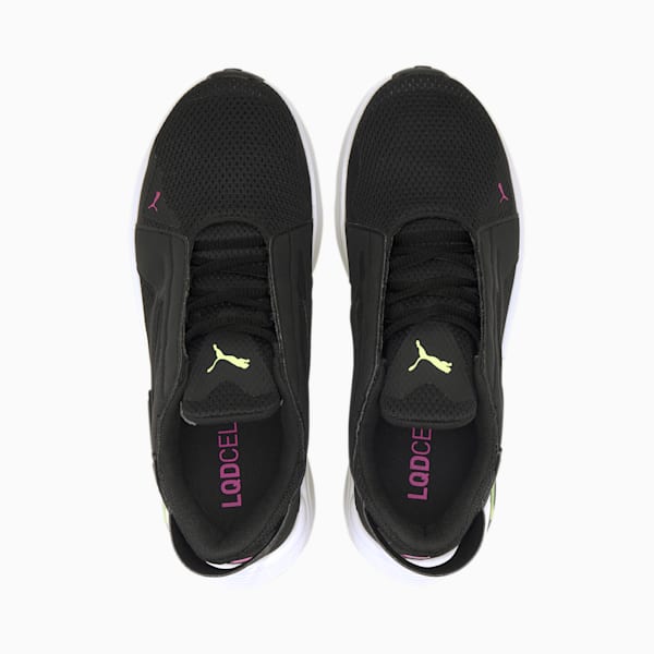 LQDCELL Method Women's Training Shoes, Puma Black-Fizzy Yellow-Luminous Pink, extralarge