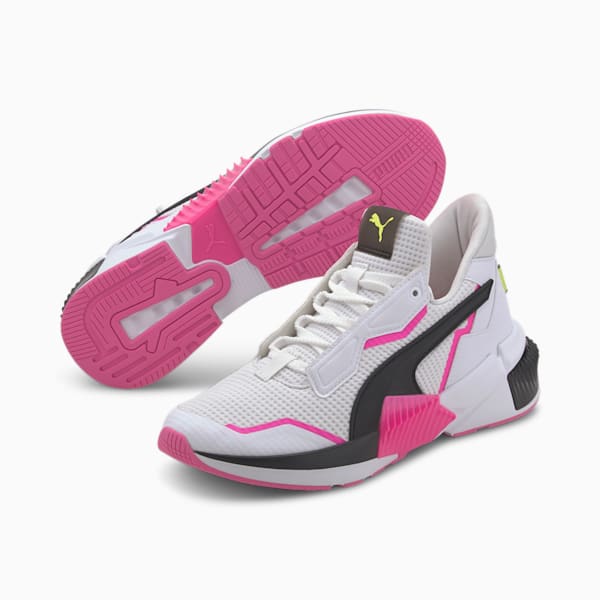 Tenis de entrenamiento para mujer Provoke XT, Puma White-Puma Black-Luminous Pink, extralarge