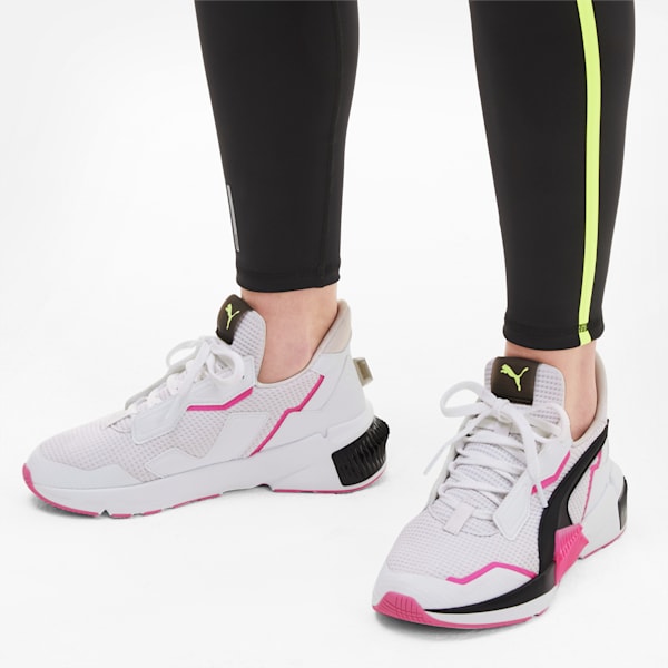 Tenis de entrenamiento para mujer Provoke XT, Puma White-Puma Black-Luminous Pink, extralarge
