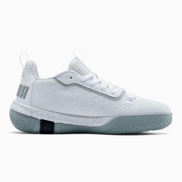 Legacy Low Basketball Shoes JR, Puma White-Puma Black, extralarge