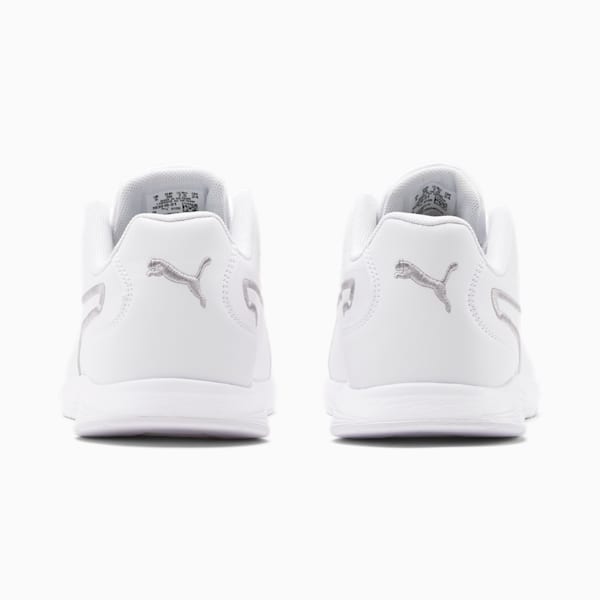 Zapatos para mujer Ella con agujetas, Puma White-Puma Silver, extralarge