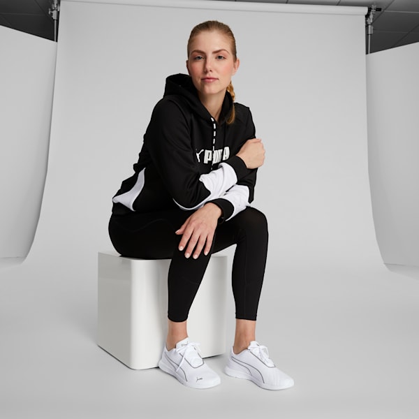 Zapatos para mujer Ella con agujetas, Puma White-Puma Silver, extralarge