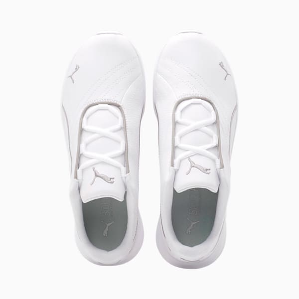 Ella Lace Up Women's Shoes, Puma White-Puma Silver, extralarge