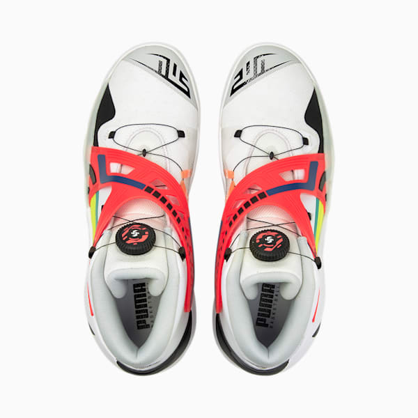 DISC Rebirth Basketball Shoes, Puma White-Yellow Alert, extralarge