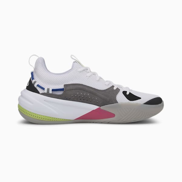 RS-DREAMER Basketball Shoes, Puma White-Steel Gray-Beetroot Purple, extralarge