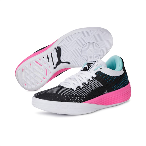 Clyde All-Pro Basketball Shoes, Puma Black-Luminous Pink, extralarge