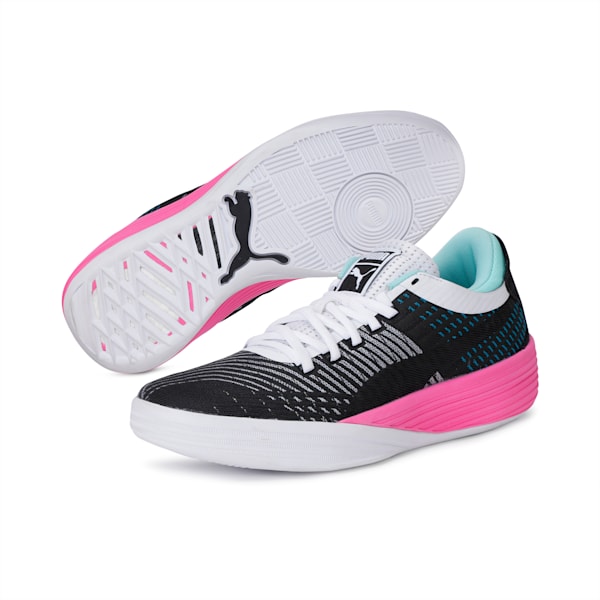 Tenis de Basquetbol Clyde All-Pro, Puma Black-Luminous Pink, extralarge