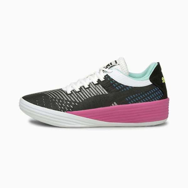 Clyde All-Pro Basketball Shoes, Puma Black-Luminous Pink, extralarge