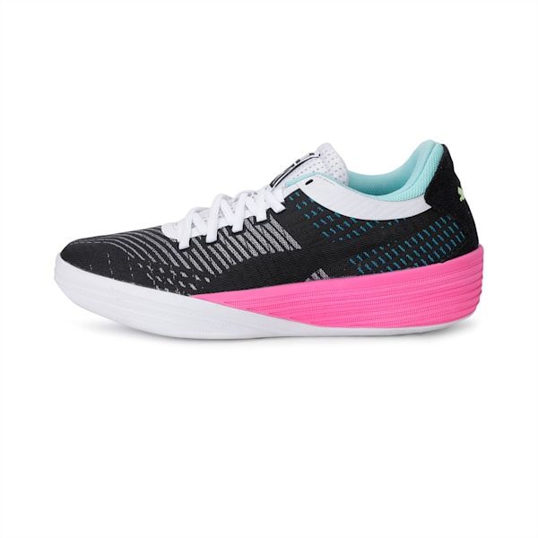 Clyde All-Pro Basketball Shoes, Puma Black-Luminous Pink, extralarge