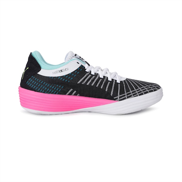 Clyde All-Pro Basketball Shoes, Puma Black-Luminous Pink, extralarge