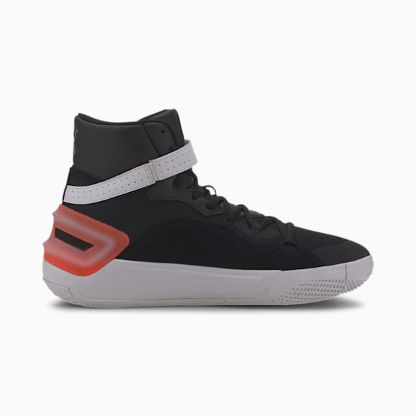 Sky Modern Basketball Shoes, Puma Black-Puma White, extralarge