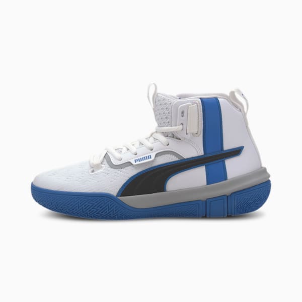 Legacy Madness Basketball Shoes JR, Puma White-Strong Blue, extralarge