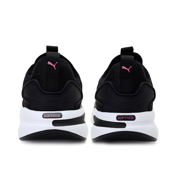 SOFTRIDE Rift Knit Women's Walking Shoes, Puma Black-Luminous Pink, extralarge-IND