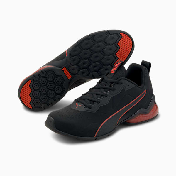 Cell Valiant Men's Running Shoes, Puma Black-High Risk Red, extralarge-IND
