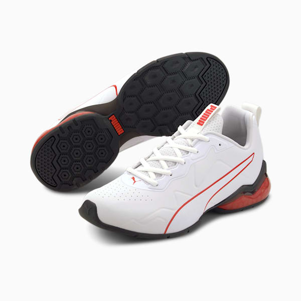 CELL Valiant Men's Training Shoes, Puma White-Puma Black-High Risk Red, extralarge