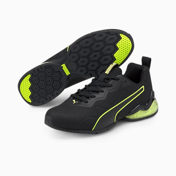 Cell Valiant Men's Running Shoes, Puma Black-Yellow Alert, extralarge-IND