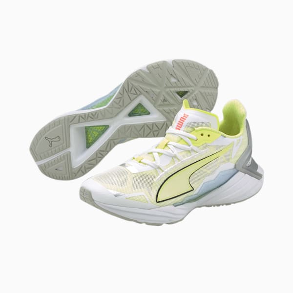 UltraRide Running Shoes JR, Puma White-Fizzy Yellow, extralarge