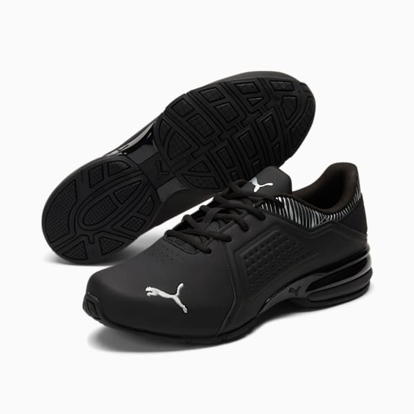 Viz Runner Graphic Men's Sneakers, Puma Black-Metallic Silver, extralarge