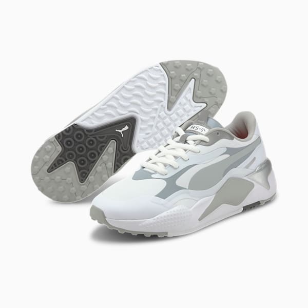 RS-G Women's Golf Shoes, Puma White-QUIET SHADE-Quarry, extralarge-IND