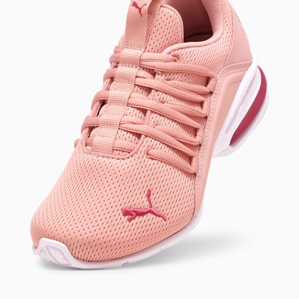 Axelion Mesh Sneakers Big Kids, Poppy Pink-PUMA White-Pinktastic, extralarge