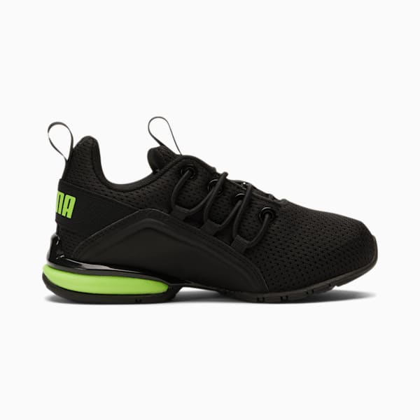 Axelion Mesh Little Kids' Shoes, Puma Black-Green Glare, extralarge