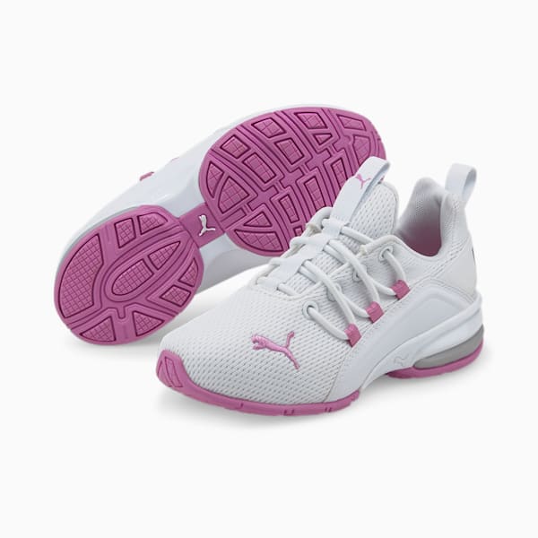 Axelion Mesh Little Kids' Shoes, Puma White-Opera Mauve, extralarge