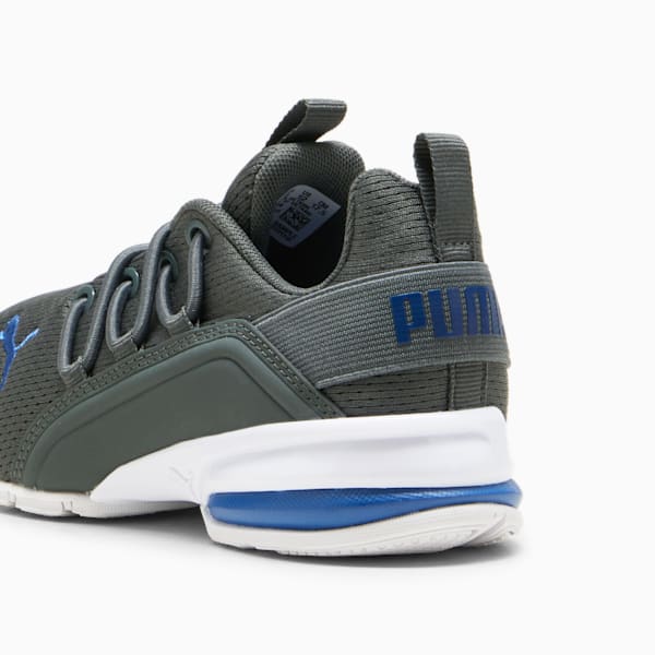 Tenis para niños Axelion Mesh, Mineral Gray-Cobalt Glaze-PUMA White, extralarge