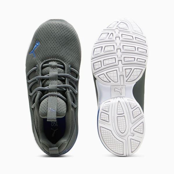 Tenis para niños Axelion Mesh, Mineral Gray-Cobalt Glaze-PUMA White, extralarge