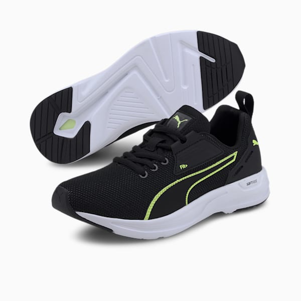 Comet 2 SoftFoam+ Kid's Running Shoes, Puma Black-Fizzy Yellow-Puma White, extralarge-IND