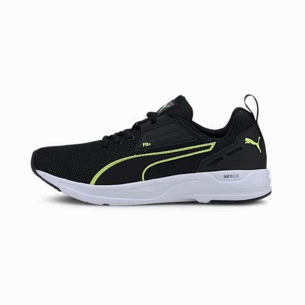 Comet 2 SoftFoam+ Kid's Running Shoes, Puma Black-Fizzy Yellow-Puma White, extralarge-IND