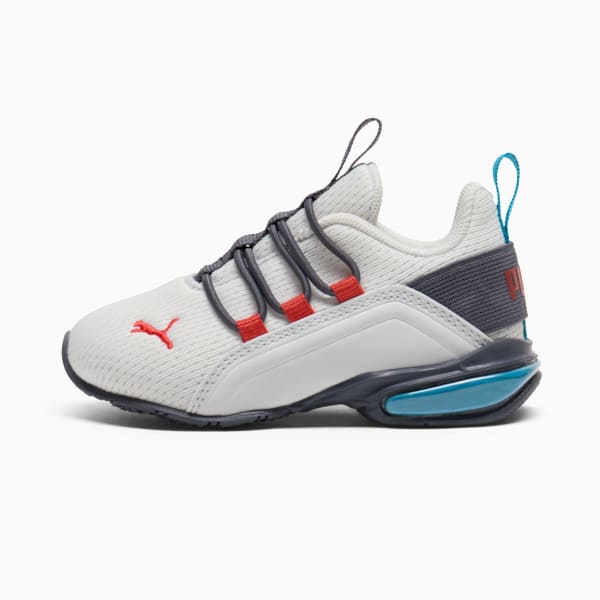 Axelion Mesh Toddlers' Easy On Sneakers, Feather Gray-Galactic Gray-Red Fire, extralarge