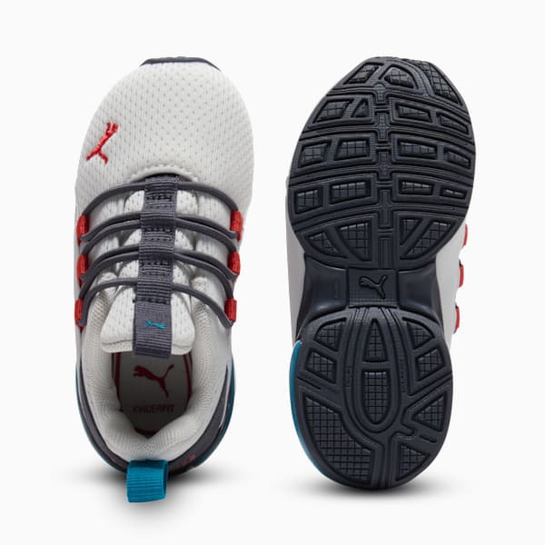 Axelion Mesh Toddlers' Easy On Sneakers, Feather Gray-Galactic Gray-Red Fire, extralarge