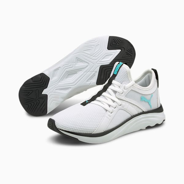 SoftRide Sophia Women's Running Shoes, Puma White-Angel Blue-Puma Black, extralarge