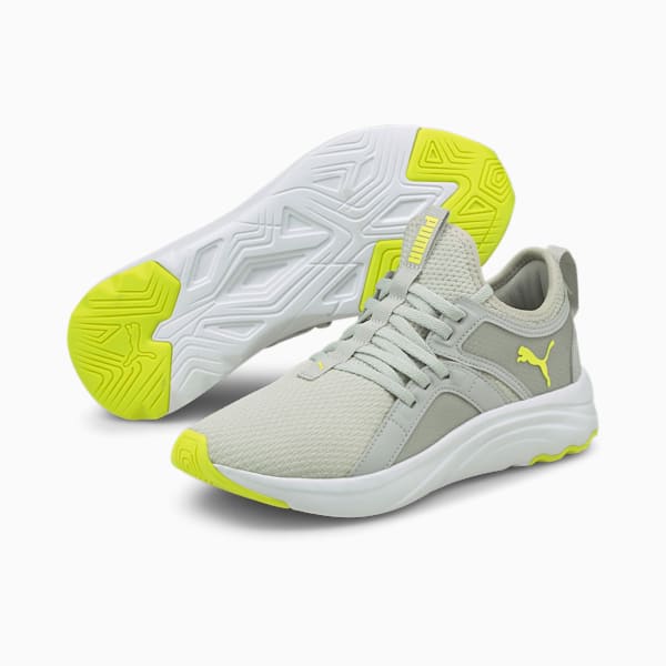 SoftRide Sophia Women's Running Shoes, Gray Violet-Yellow Glow, extralarge