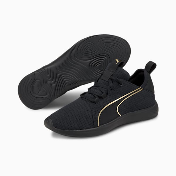 Softride Vital Repel Women's Walking Shoes, Puma Black-Puma Team Gold