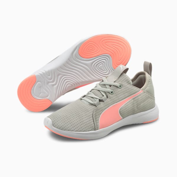 SOFTRIDE Vital Repel Women's Walking Shoes, Gray Violet-Elektro Peach-Puma White, extralarge-IND