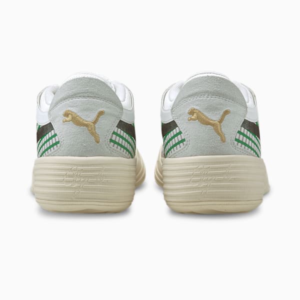 Clyde All-Pro Basketball Shoes JR, Power Green-Puma White, extralarge