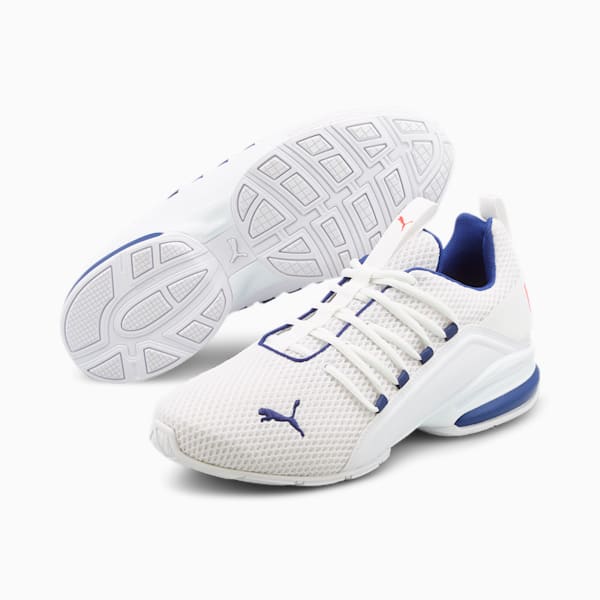 Axelion LS Men's Training Shoes, Puma White-Elektro Blue